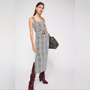 Free People Houndstooth off duty set size 4